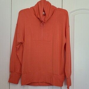 Lou & Grey Signature Soft Coral Colored Half Zip  Size M petite